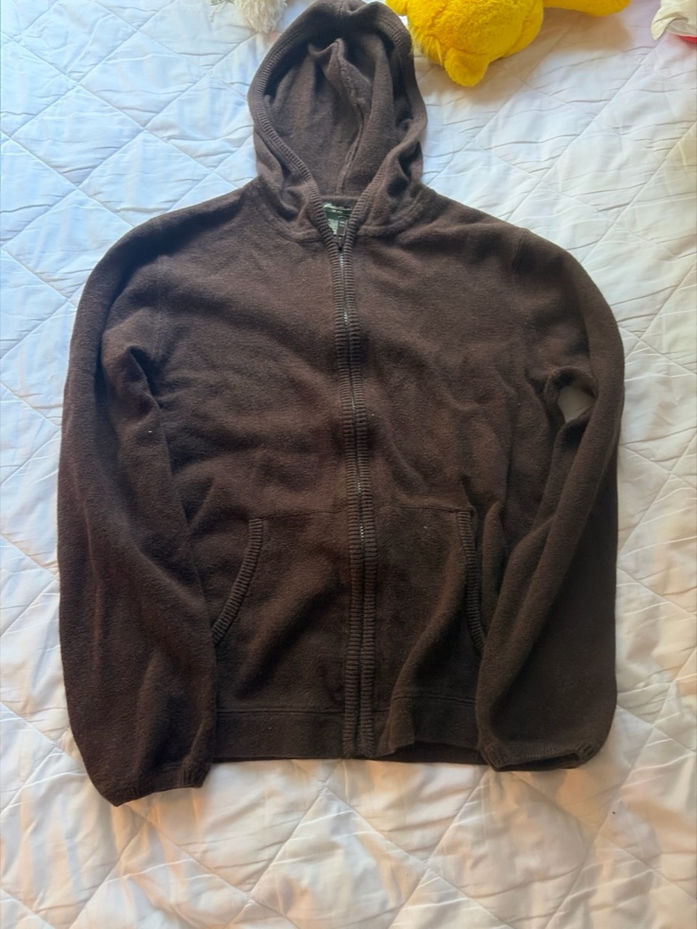 Eddie Bauer Dark Brown Full-Zip Hoodie Sweater